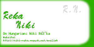 reka niki business card